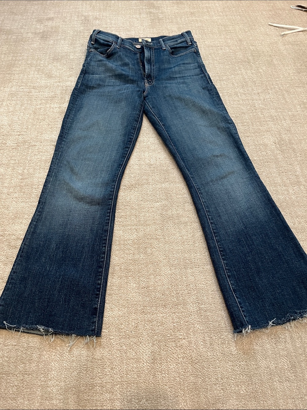 Mother Women’s Dark Blue Flared Jeans - Classic High-Rise Fit